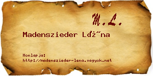 Madenszieder Léna névjegykártya